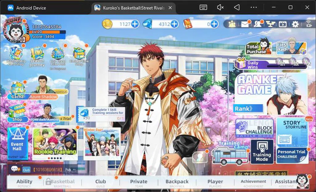 Kuroko's Basketball Street Rivals Accounts SEA|SV29|Lv20|DM 4332|Tetsuya Kuroko A2,Zone Taiga image 9