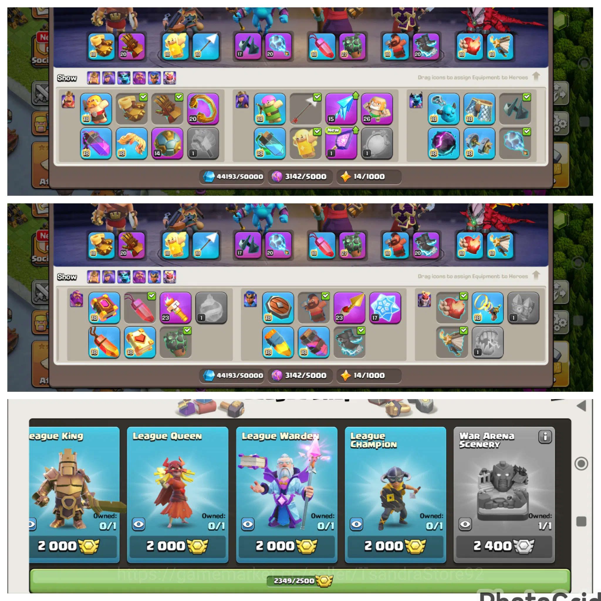Clash of Clans Accounts High-End TH 18 LVL 229 MAXED FASE 2 EX LEGEND LEAGUE|5 HERO MAXED|EPIC MANY MAX|WALL MAXED|NC 3