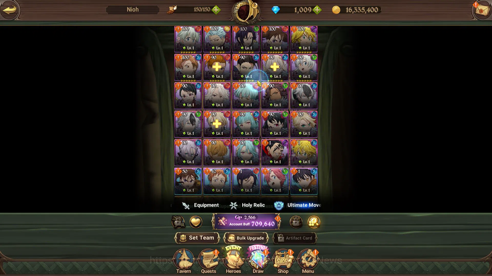 The Seven Deadly Sins: Grand Cross Accounts Starter Global|709 K CC|Starter CH 4|1009 Dm| 3 UR+Collab FF |Oppressor Demon 5