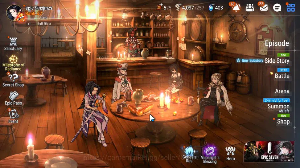 ASIA Unverif|5 ML(SS Vivian, SE Celine, BHwayoung, CLilias, Etc)+ Iseria,GC Krau,etc|PoH ON|4K Energy+18K Stigma|Stove(ES3702) Epic Seven Accounts Starter ASIA Unverif|5 ML(SS Vivian, SE Celine, BHwayoung, CLilias, Etc)+ Iseria,GC Krau,etc|PoH ON|4K
