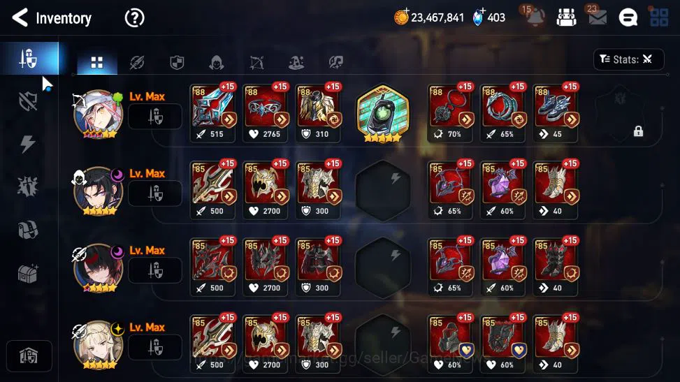 Epic Seven Accounts Starter ASIA Unverif|5 ML(SS Vivian, SE Celine, BHwayoung, CLilias, Etc)+ Iseria,GC Krau,etc|PoH ON|4K 12