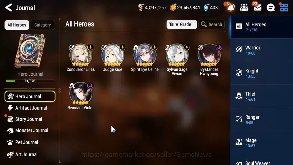 Epic Seven Accounts Starter ASIA Unverif|5 ML(SS Vivian, SE Celine, BHwayoung, CLilias, Etc)+ Iseria,GC Krau,etc|PoH ON|4K 6