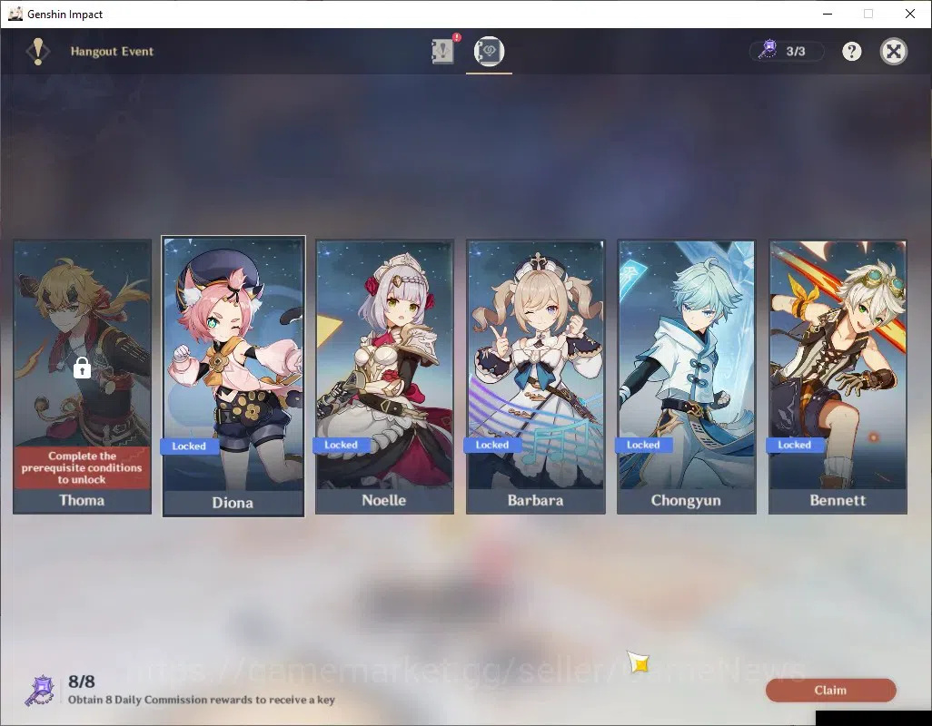 Genshin Impact Accounts ASIA|AR 55|Rate ON|4 Limited + 1 (*5Weap)|Flins,Li image 20