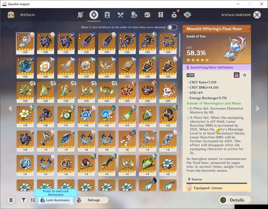 Genshin Impact Accounts ASIA|AR 55|Rate ON|4 Limited + 1 (*5Weap)|Flins,Li image 6