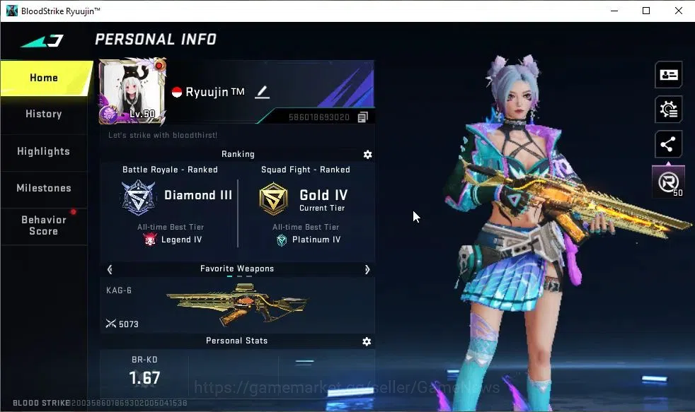 Blood Strike Accounts ASIA|2 ETERNAL [RAN-Rave,KAG-6-Dynamite Lv3]|3 ULT image 2