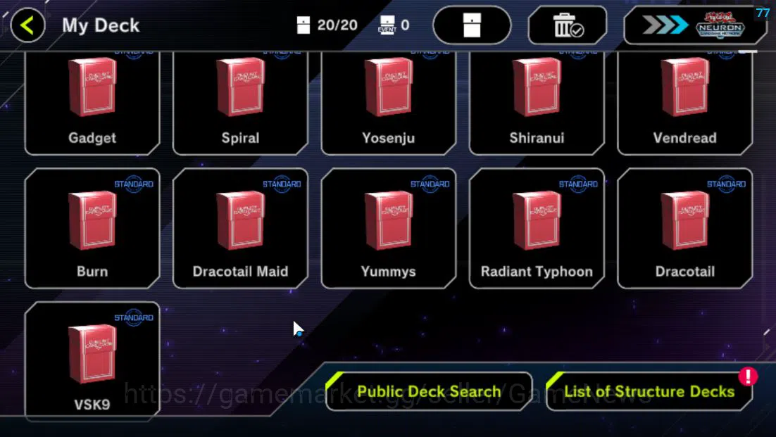 Yu-Gi-Oh! Master Duel Accounts Lv 18 | 20 Deck |Radiant Typhoon,VSK9,Dracotail,Yu image 3