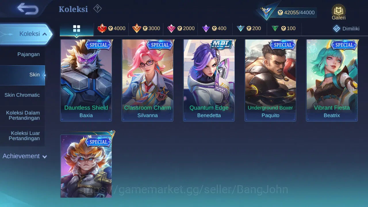 Mobile Legends: Bang Bang Accounts GLOBAL Hero 118 Skin 200 | Annual Sun | CC Nata |  image 10