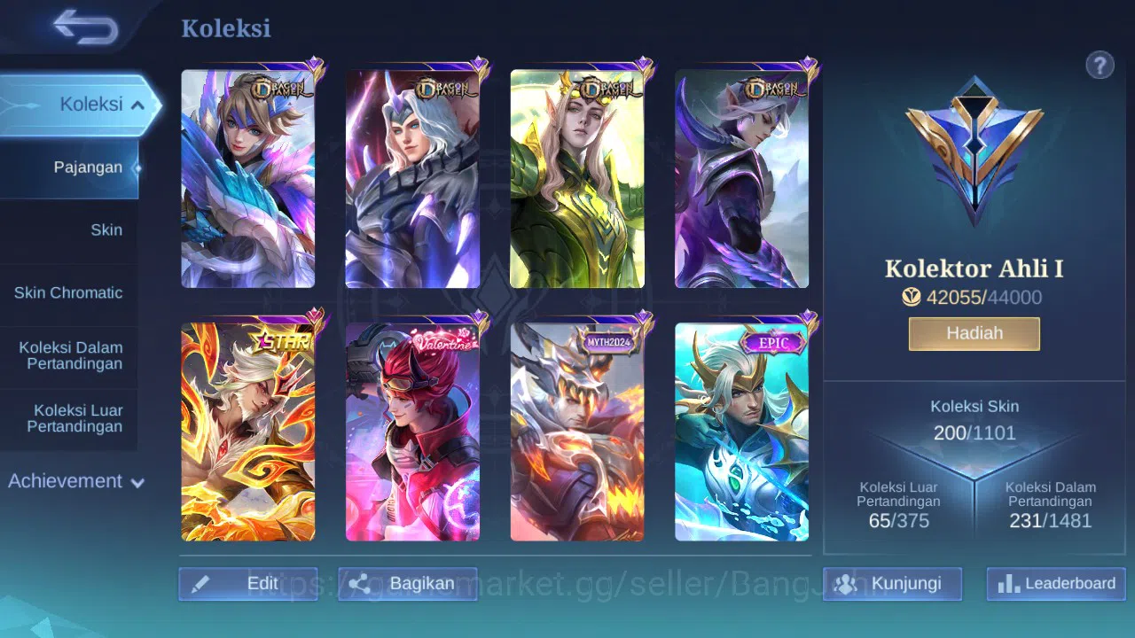Mobile Legends: Bang Bang Accounts GLOBAL Hero 118 Skin 200 | Annual Sun | CC Nata |  image 11