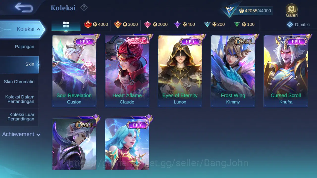 Mobile Legends: Bang Bang Accounts GLOBAL Hero 118 Skin 200 | Annual Sun | CC Nata |  image 5