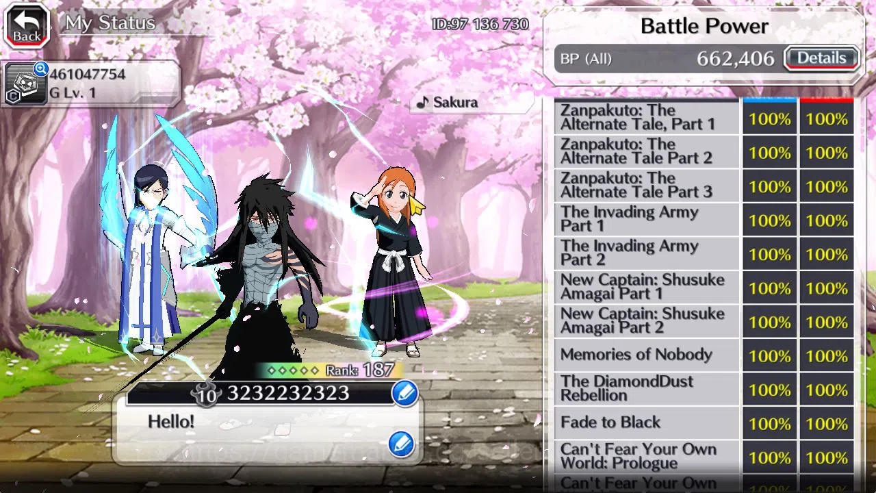 Bleach: Brave Souls Accounts [Global]53K Orbs|TYBW26 (Gisele,Candice),Rukia,Ich image 17
