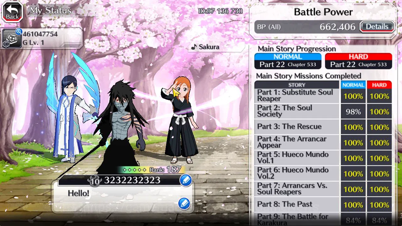 Bleach: Brave Souls Accounts [Global]53K Orbs|TYBW26 (Gisele,Candice),Rukia,Ich image 19