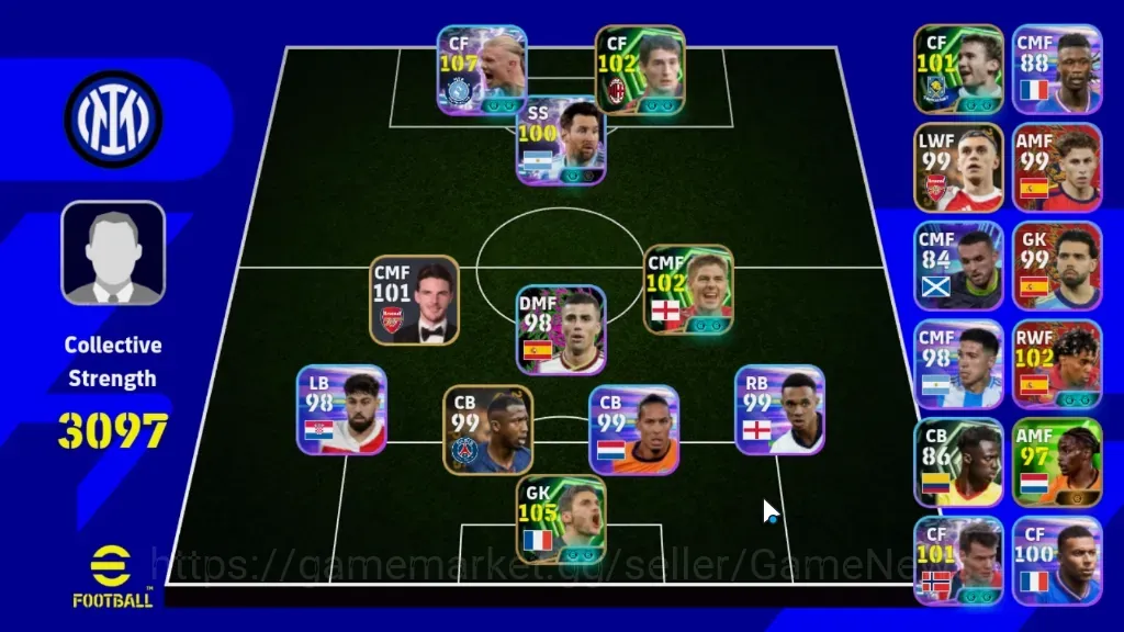 eFootball Accounts Legends & Iconic Players Android|5 Show Time Erling Haaland,Lionel Messi|4 Epic Hugo Lloris,Daniele 1