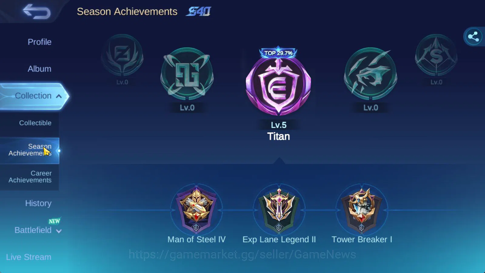 Mobile Legends: Bang Bang Accounts Hero 132|Skin 472|Legend [Franco,Saber],Ducati Iri image 3