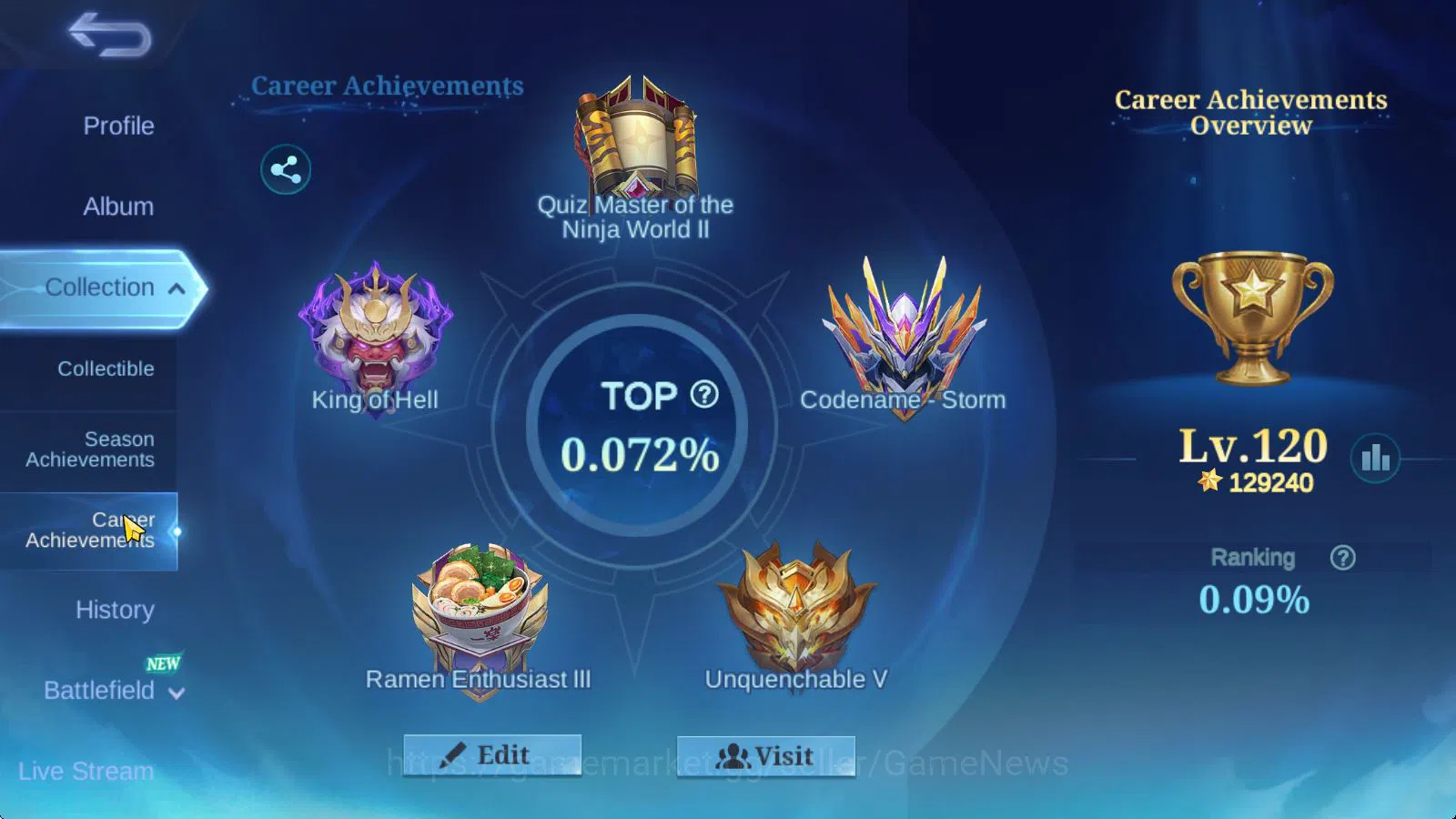 Mobile Legends: Bang Bang Accounts Hero 132|Skin 472|Legend [Franco,Saber],Ducati Iri image 4