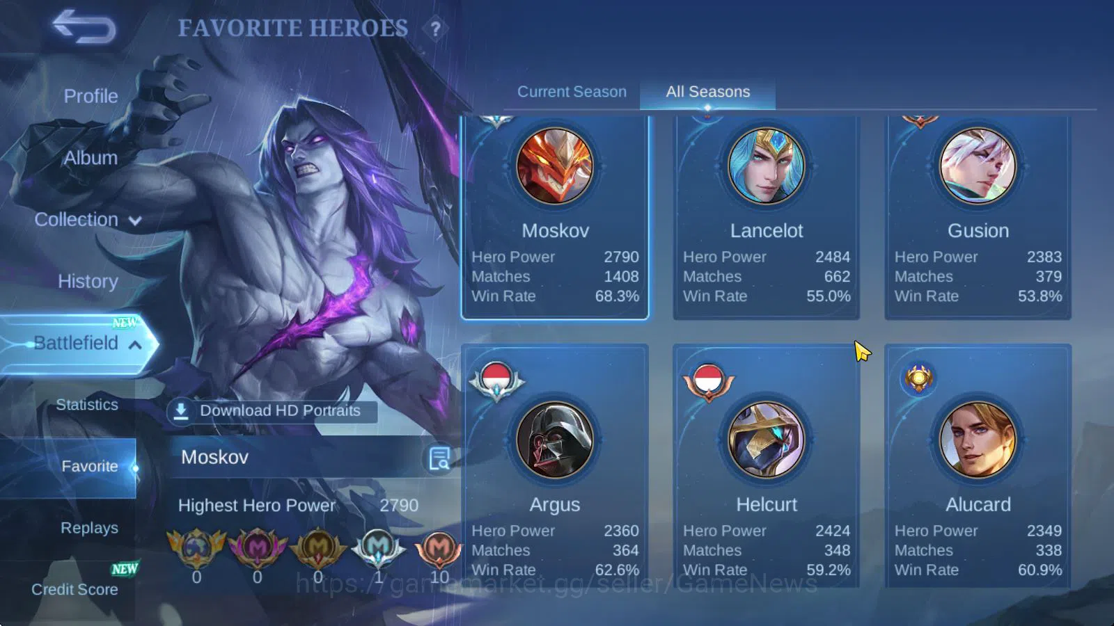 Mobile Legends: Bang Bang Accounts Hero 132|Skin 472|Legend [Franco,Saber],Ducati Iri image 6
