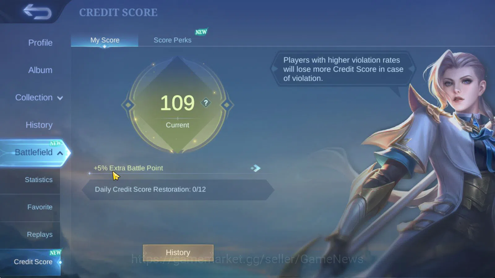 Mobile Legends: Bang Bang Accounts Hero 132|Skin 472|Legend [Franco,Saber],Ducati Iri image 7