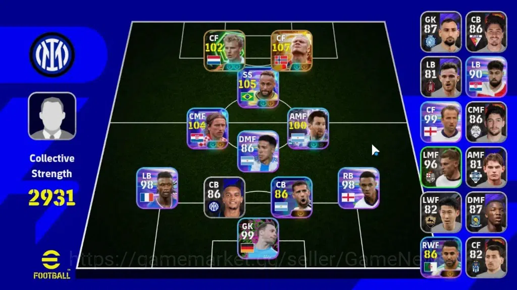 eFootball Accounts Legends & Iconic Players Android|Big Time Erling Haaland 5 Jul'26|Show Time Neymar Jr,Luka Modric,Lionel 1