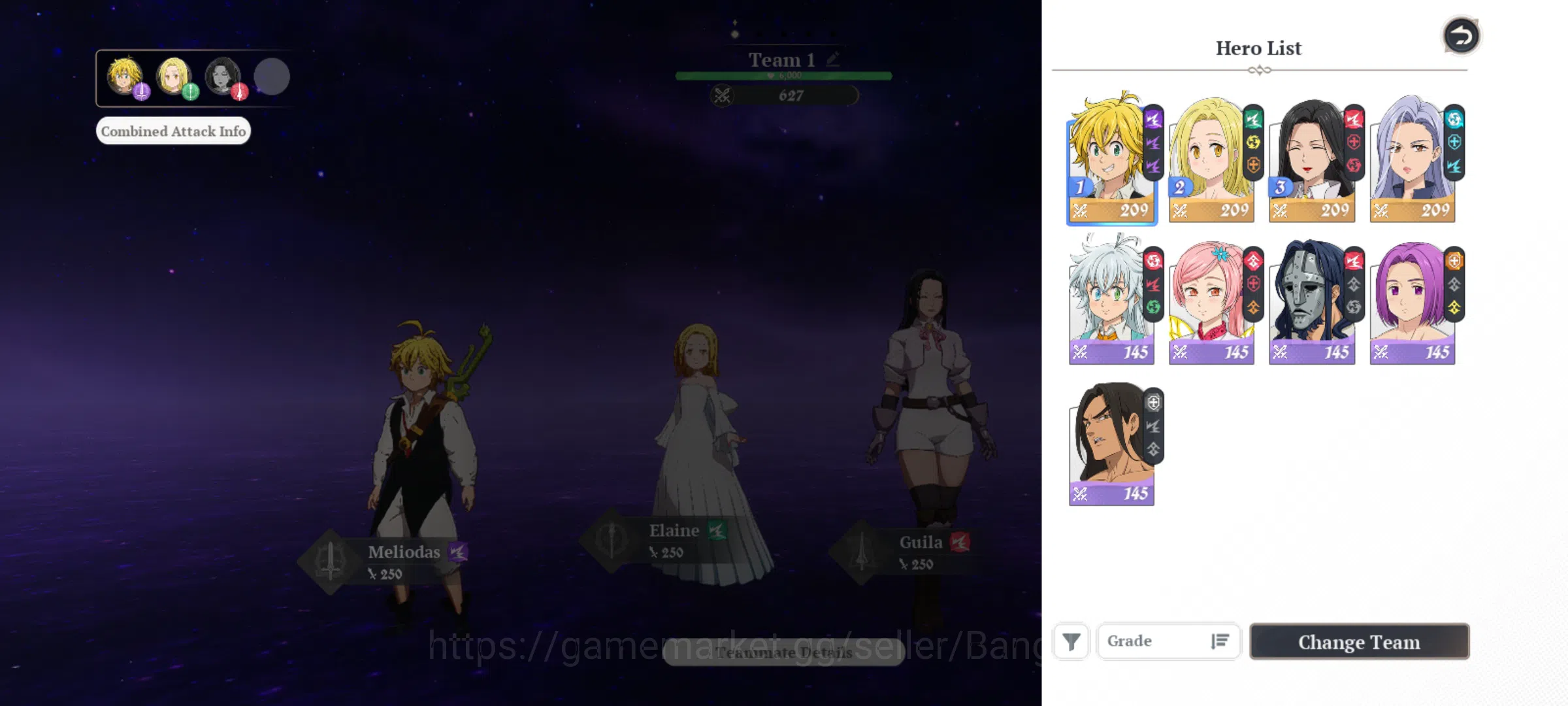 The Seven Deadly Sins: Origin Accounts [EUROPE] Lv 2 Fresh Starter |4 SSR| Meliodas , Ela image 2