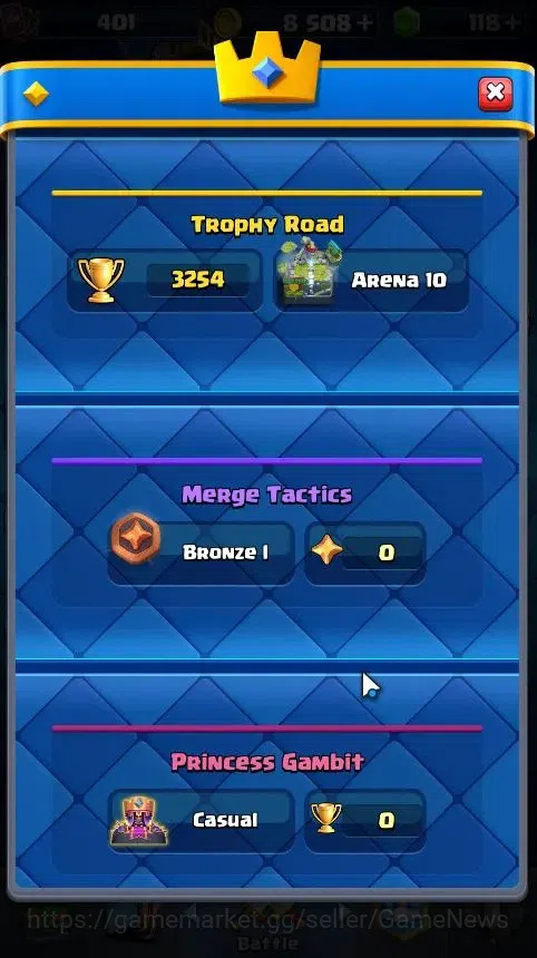 Clash Royale Accounts LV 401|Troph 3254|KTL 10|Card 50/121|1 Hero 3 EVO image 3