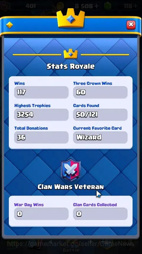 Clash Royale Accounts LV 401|Troph 3254|KTL 10|Card 50/121|1 Hero 3 EVO image 6