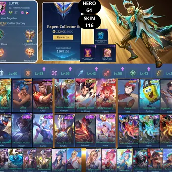 Mobile Legends: Bang Bang Accounts Rare Skin BEST OFFER | HERO 64 | SKIN 116 | GRANGER PRIME | KARINA KOF | CHOU LUCKYBOX