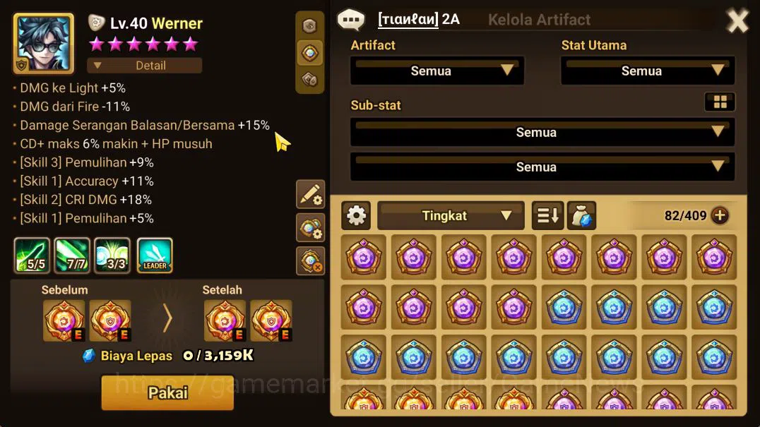 Summoners War: Sky Arena Accounts Mid-Game ASIA Lv73|2 LD(Werner,Jackson)|33 NB5(7R1X,Liam,Etc)+72 6 10