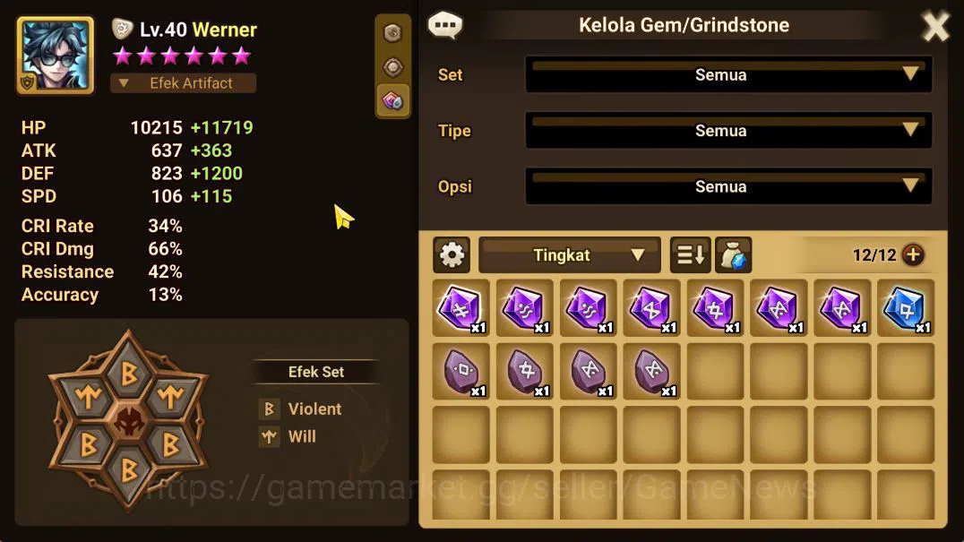 Summoners War: Sky Arena Accounts Mid-Game ASIA Lv73|2 LD(Werner,Jackson)|33 NB5(7R1X,Liam,Etc)+72 6 11