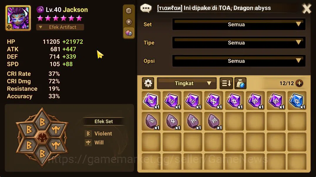 Summoners War: Sky Arena Accounts Mid-Game ASIA Lv73|2 LD(Werner,Jackson)|33 NB5(7R1X,Liam,Etc)+72 6 15