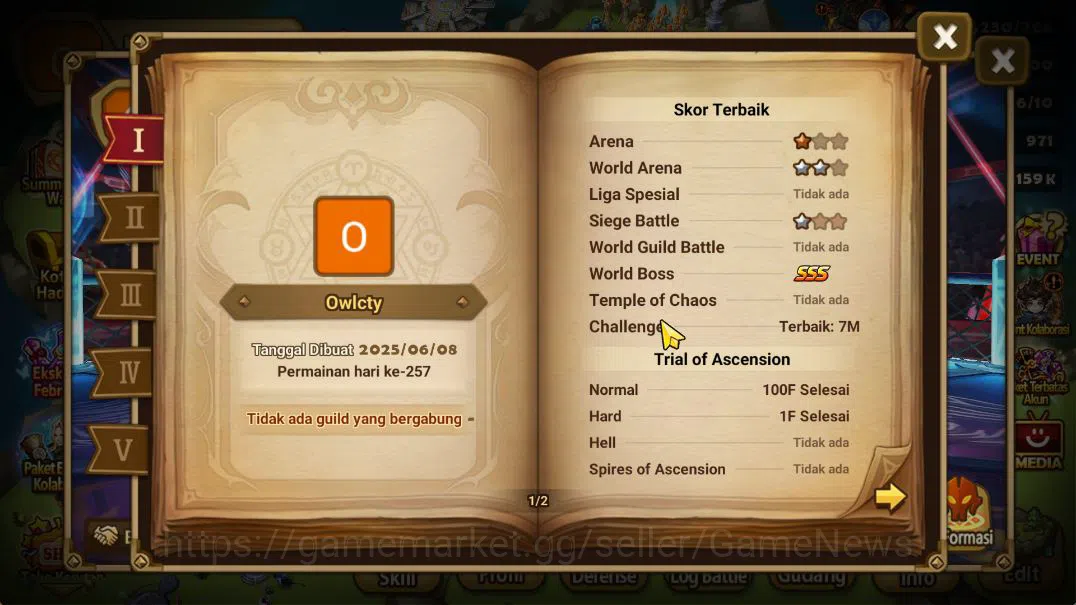 Summoners War: Sky Arena Accounts Mid-Game ASIA Lv73|2 LD(Werner,Jackson)|33 NB5(7R1X,Liam,Etc)+72 6 3