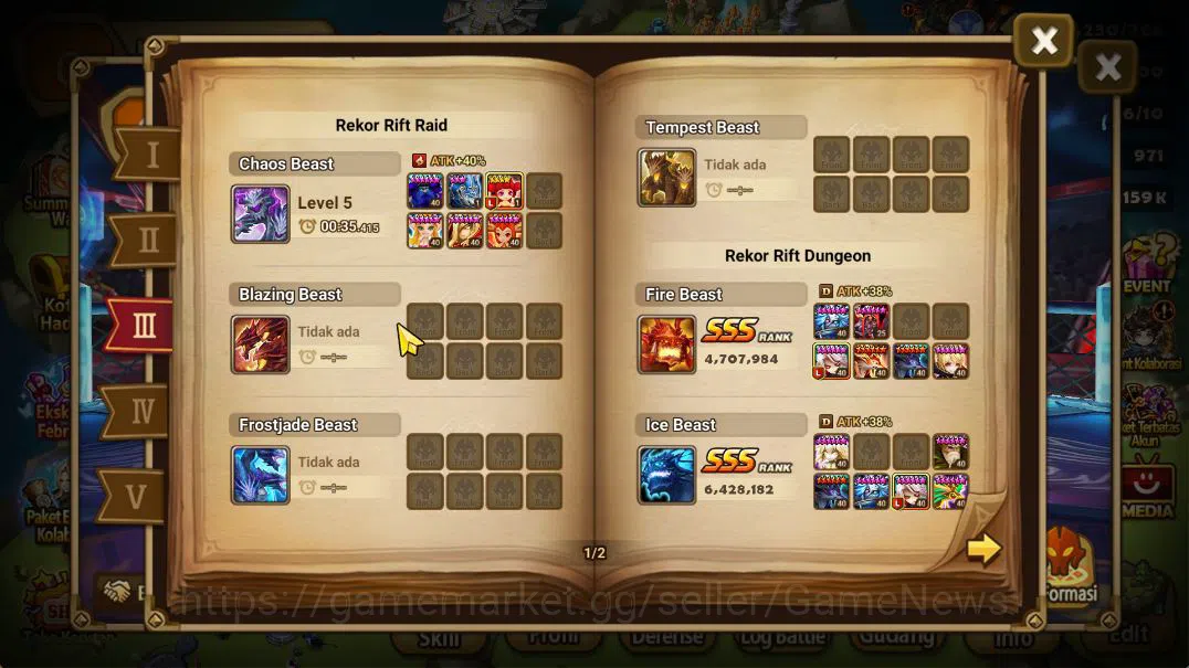 Summoners War: Sky Arena Accounts Mid-Game ASIA Lv73|2 LD(Werner,Jackson)|33 NB5(7R1X,Liam,Etc)+72 6 5