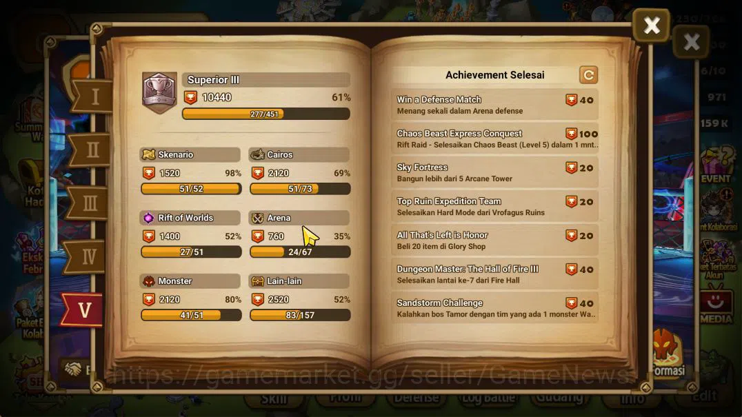 Summoners War: Sky Arena Accounts Mid-Game ASIA Lv73|2 LD(Werner,Jackson)|33 NB5(7R1X,Liam,Etc)+72 6 7
