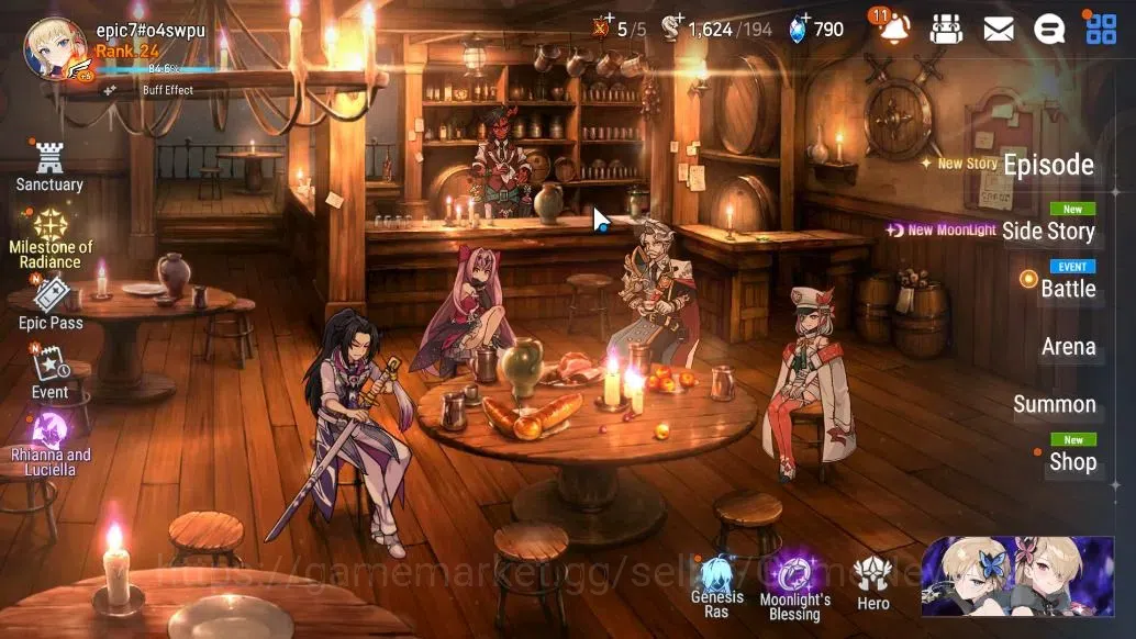 Epic Seven Accounts GLOBAL Unverif|New Era|6ML(SchoolNurse Yulha,LC Be image 1