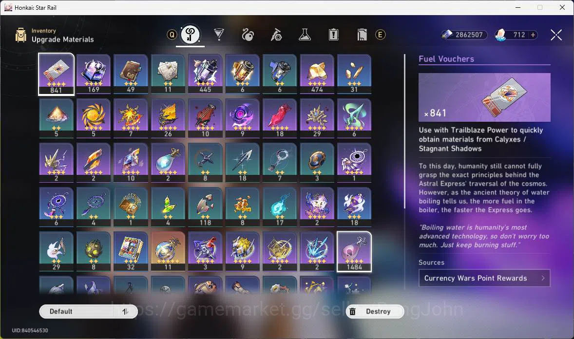Honkai Star Rail Accounts Others ASIA|TL 65|9 Limit|PremTeam(Phainon,Sunday,Cerydra,DanHeng 4