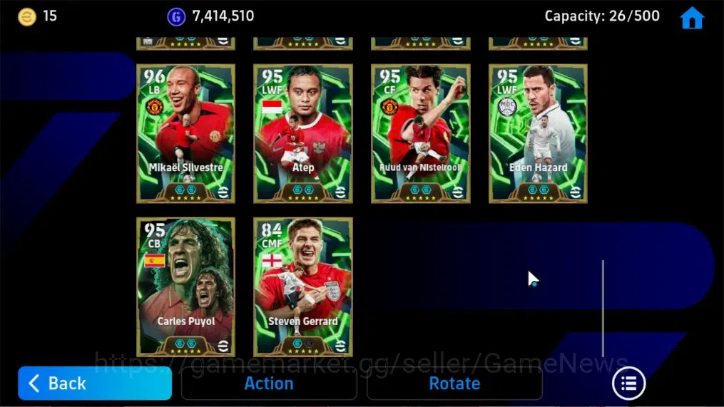 eFootball Accounts Legends & Iconic Players Android|BigTime G.Buffon,Ronaldinho,K.Kvaratskhella,26 Epic 13
