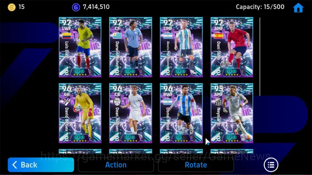 eFootball Accounts Legends & Iconic Players Android|BigTime G.Buffon,Ronaldinho,K.Kvaratskhella,26 Epic 14