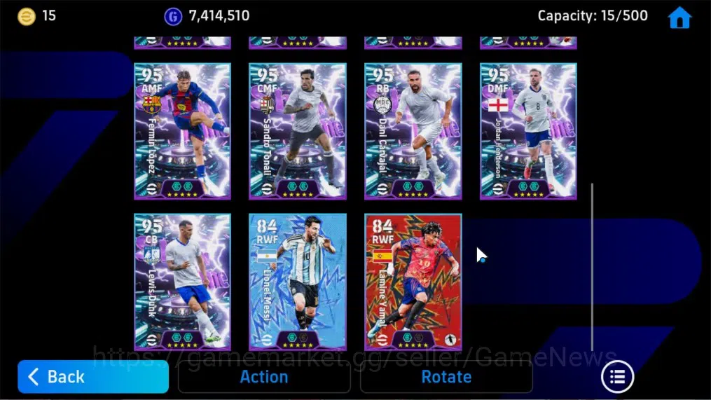 eFootball Accounts Legends & Iconic Players Android|BigTime G.Buffon,Ronaldinho,K.Kvaratskhella,26 Epic 15