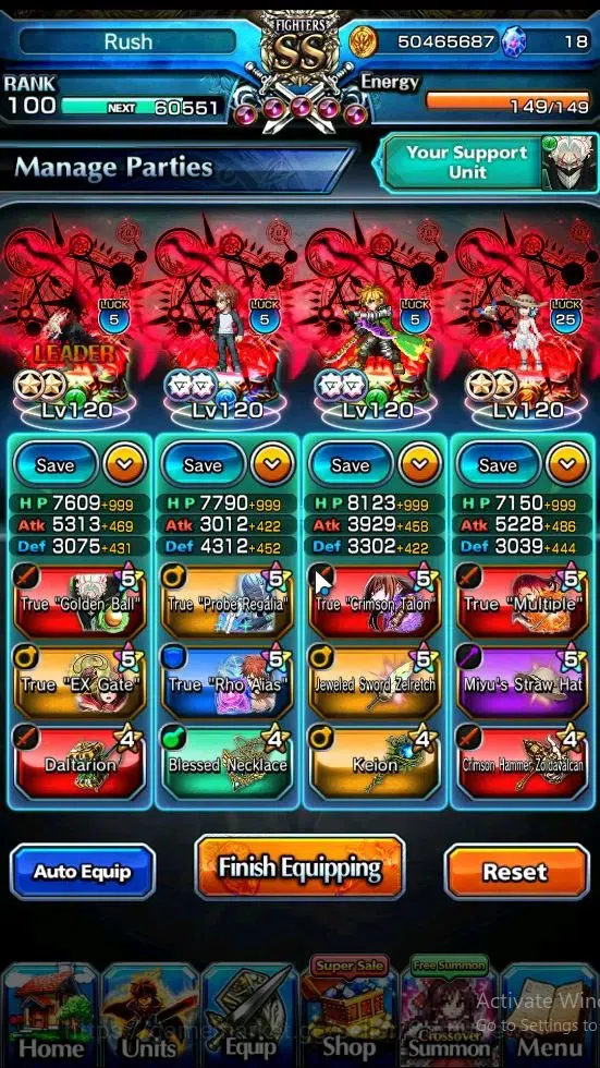 Grand Summoners Accounts Global|Rank 100|20 Ascend|[OkarunTW,EShirouTW,Himu image 2