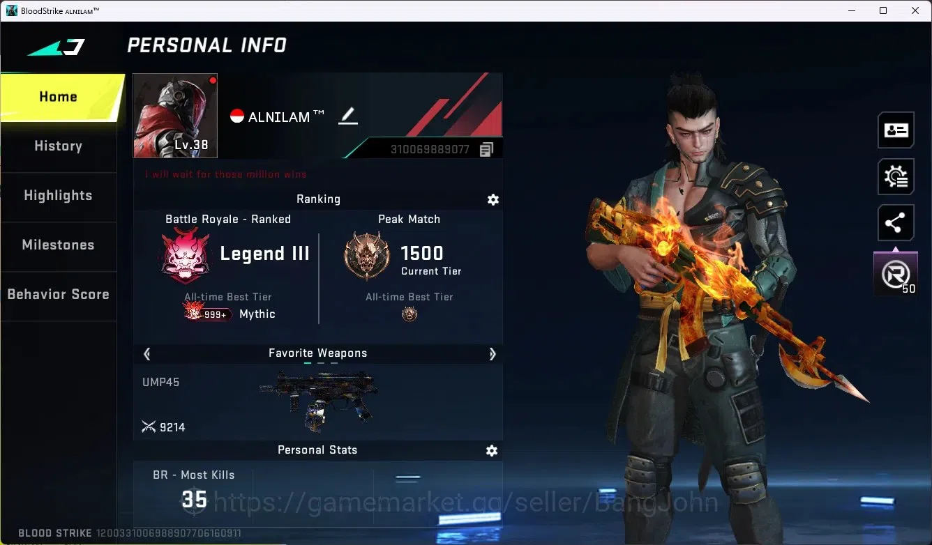 Blood Strike Accounts ASIA |Limit Butterfly Knife|1 Eternal Gun|6 Collab image 1
