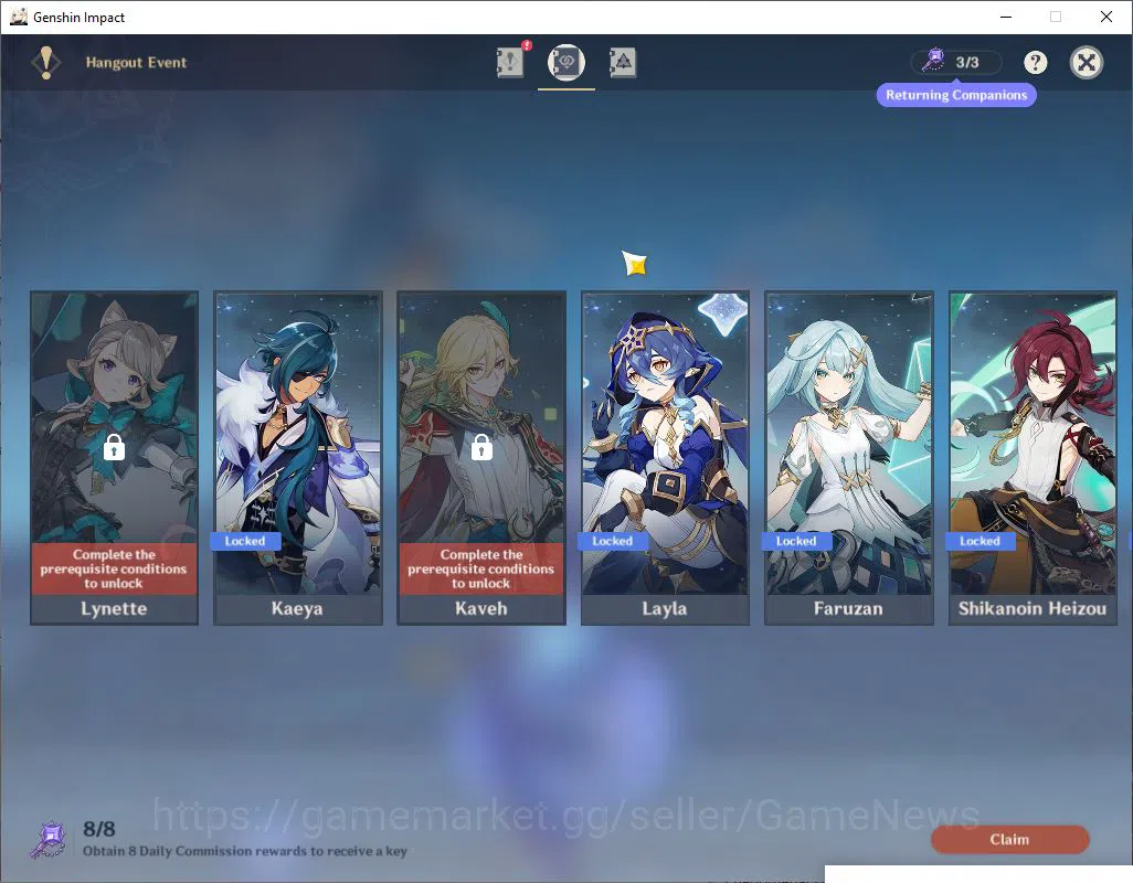 Genshin Impact Accounts Asia|AR 57|9Limited+5(*5weapon)|[Nahida,Yaemiko,Ra image 12