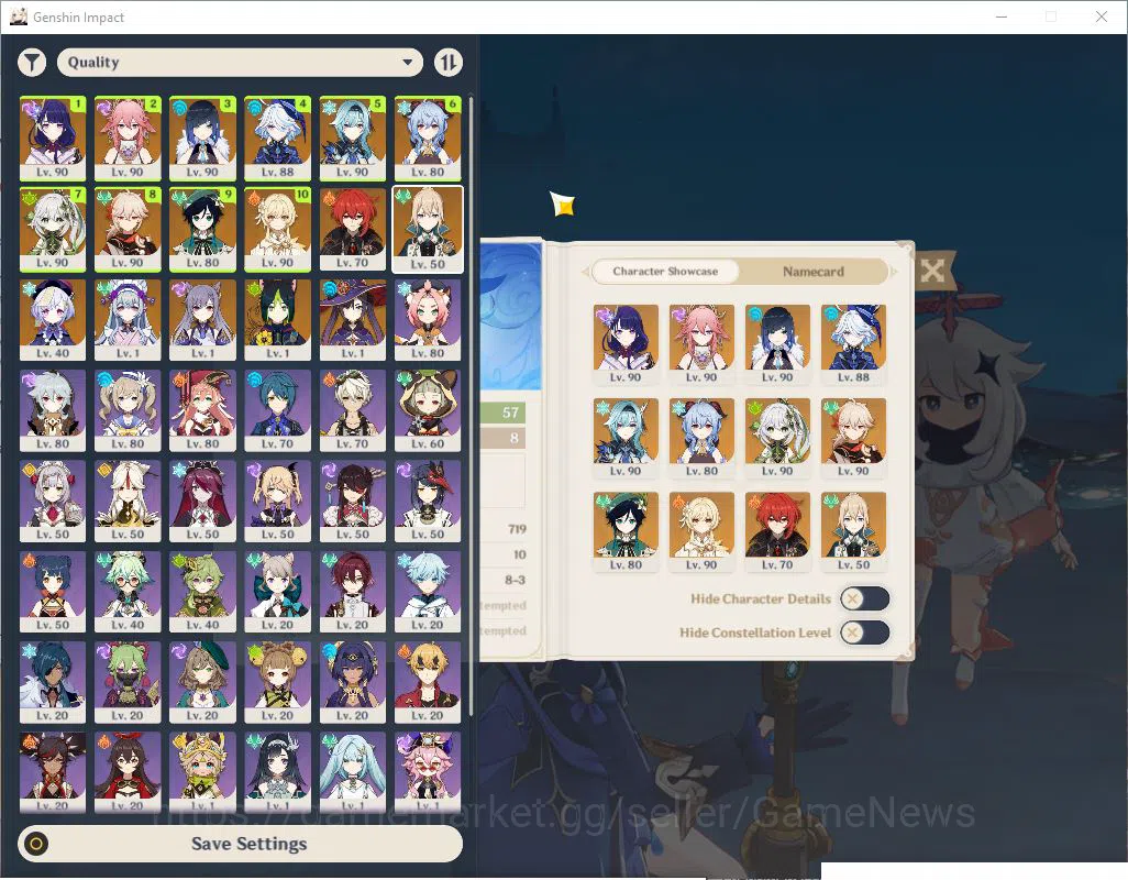 Genshin Impact Accounts Asia|AR 57|9Limited+5(*5weapon)|[Nahida,Yaemiko,Ra image 2