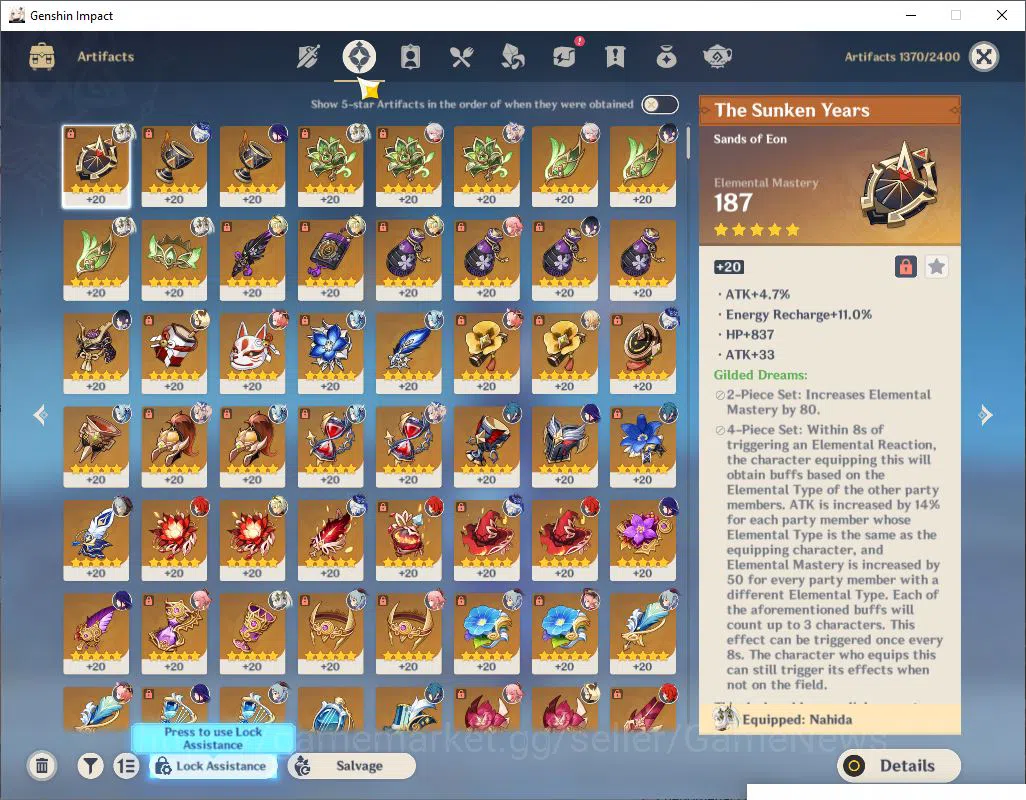 Genshin Impact Accounts Asia|AR 57|9Limited+5(*5weapon)|[Nahida,Yaemiko,Ra image 5