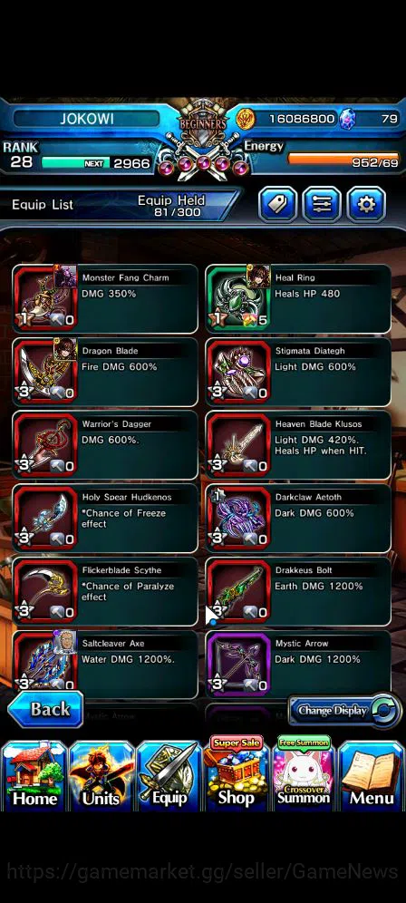 Grand Summoners Accounts Mid-Game Global|Rank 28|Fresh Story 11 Ascend|EmiyaTW,S Miyu,Miracle 6