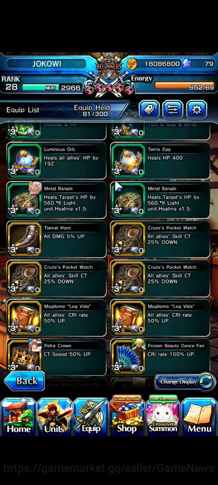 Grand Summoners Accounts Mid-Game Global|Rank 28|Fresh Story 11 Ascend|EmiyaTW,S Miyu,Miracle 9