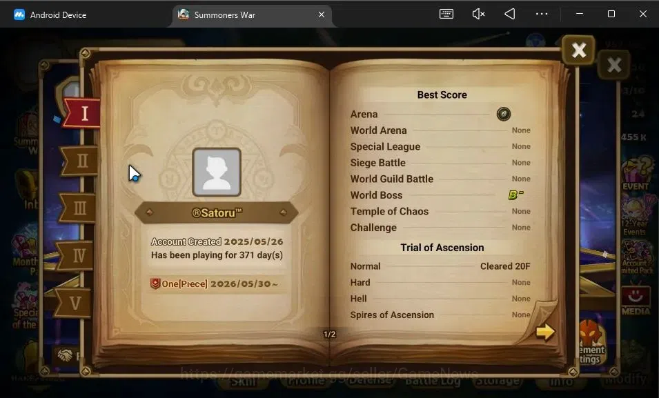 Summoners War: Sky Arena Accounts GLOBAL Lv 34|Starter|1 LD[Manannan]|7 Total NB5[Er image 3