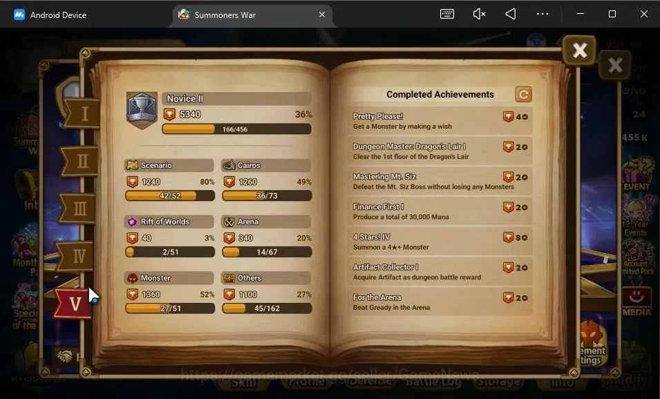 Summoners War: Sky Arena Accounts GLOBAL Lv 34|Starter|1 LD[Manannan]|7 Total NB5[Er image 7