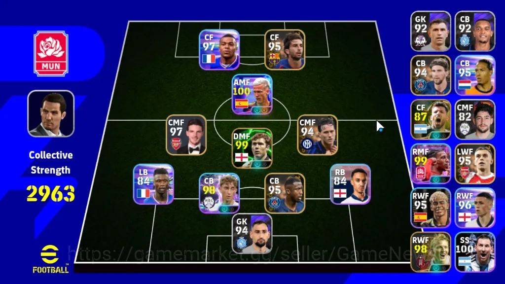 eFootball Accounts Others Android|Power 2963|Epic Scholes,Dirk Kuyt,Aguero|Show Time Michael Olise,Dani Olmo,Dean 1