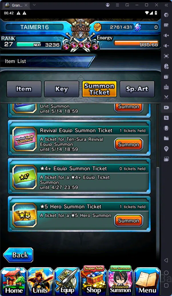 Grand Summoners Accounts [GLOBAL] Rank 27 | 11 Ascend | Summer Miyu | Kiris image 4