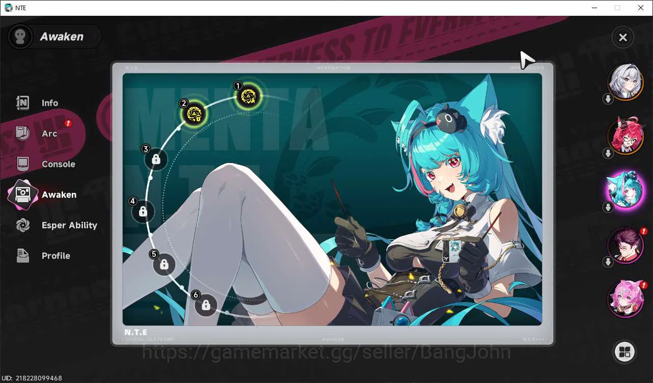 Neverness to Everness Accounts SEA|Starter Lv 3|1 SSR (Nanally)+ 3 SR|Selector ON image 11