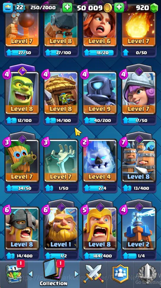 Clash Royale Accounts Starter Lv 22|Trophy 3175|KTL 9|Limited Skin|Card 56| 2 EVO 12 Epic 20 Rare 24 Common | 1 Wild Shard 7