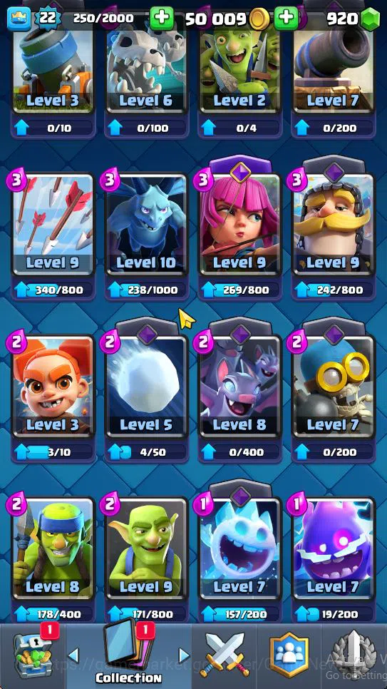 Clash Royale Accounts Starter Lv 22|Trophy 3175|KTL 9|Limited Skin|Card 56| 2 EVO 12 Epic 20 Rare 24 Common | 1 Wild Shard 8